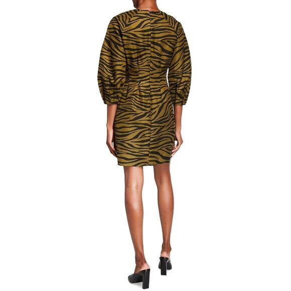 VERONICA BEARD Navi Olive green Black Animal Print Mini size 2 / xsmall - Picture 4 of 12